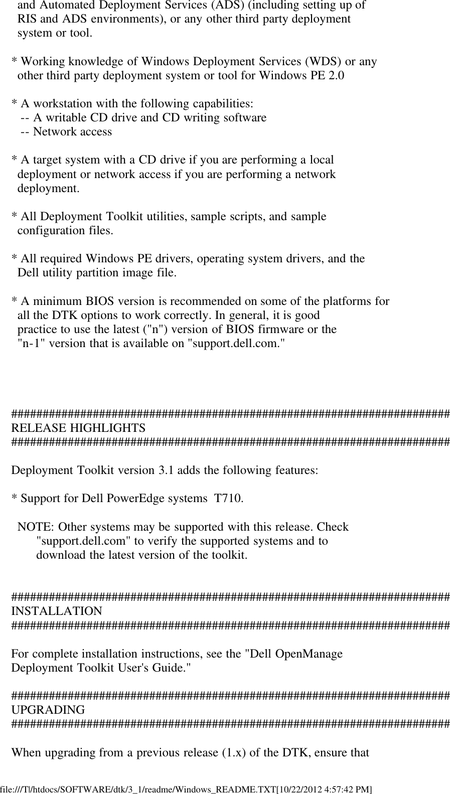 Page 3 of 7 - Dell Dell-Openmanage-Deployment-Toolkit-Version-3-1-Owners-Manual- Readme Windows PE  Dell-openmanage-deployment-toolkit-version-3-1-owners-manual