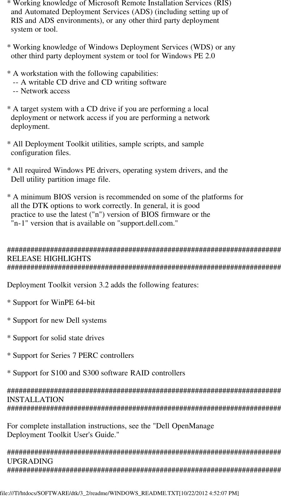 Page 3 of 8 - Dell Dell-Openmanage-Deployment-Toolkit-Version-3-2-Owners-Manual- Readme Windows PE Dell-openmanage-deployment-toolkit-version-3-2-owners-manual