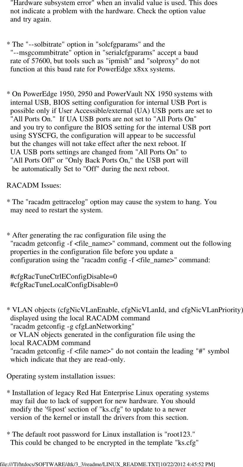 Page 7 of 9 - Dell Dell-Openmanage-Deployment-Toolkit-Version-3-3-Owners-Manual- OpenManage Deployment Toolkit Version 3.3 Readme Linux Dell-openmanage-deployment-toolkit-version-3-3-owners-manual