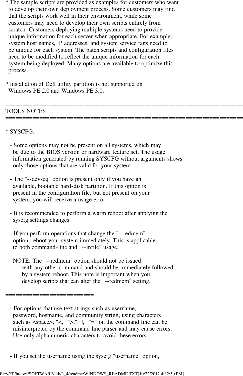 Page 4 of 8 - Dell Dell-Openmanage-Deployment-Toolkit-Version-3-4-Owners-Manual- Readme Windows PE Dell-openmanage-deployment-toolkit-version-3-4-owners-manual