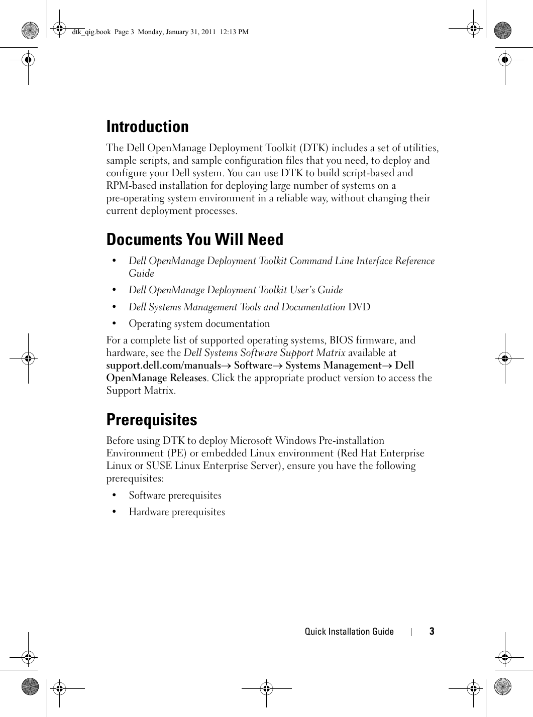 Page 3 of 8 - Dell Dell-Openmanage-Deployment-Toolkit-Version-3-5-Quick-Start-Guide- OpenManage Deployment Toolkit Version 3.5 Quick Installation Guide  Dell-openmanage-deployment-toolkit-version-3-5-quick-start-guide