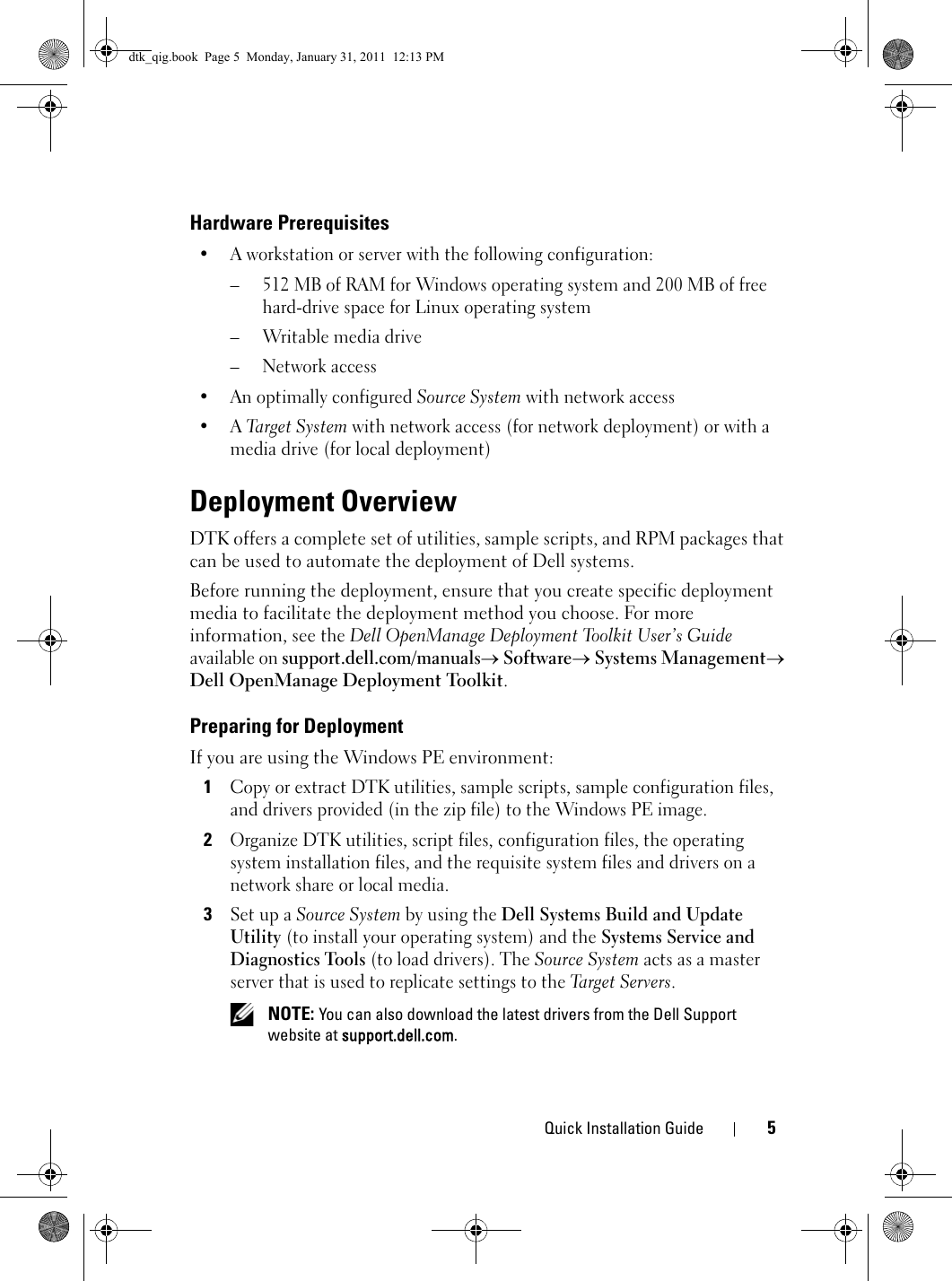 Page 5 of 8 - Dell Dell-Openmanage-Deployment-Toolkit-Version-3-5-Quick-Start-Guide- OpenManage Deployment Toolkit Version 3.5 Quick Installation Guide  Dell-openmanage-deployment-toolkit-version-3-5-quick-start-guide