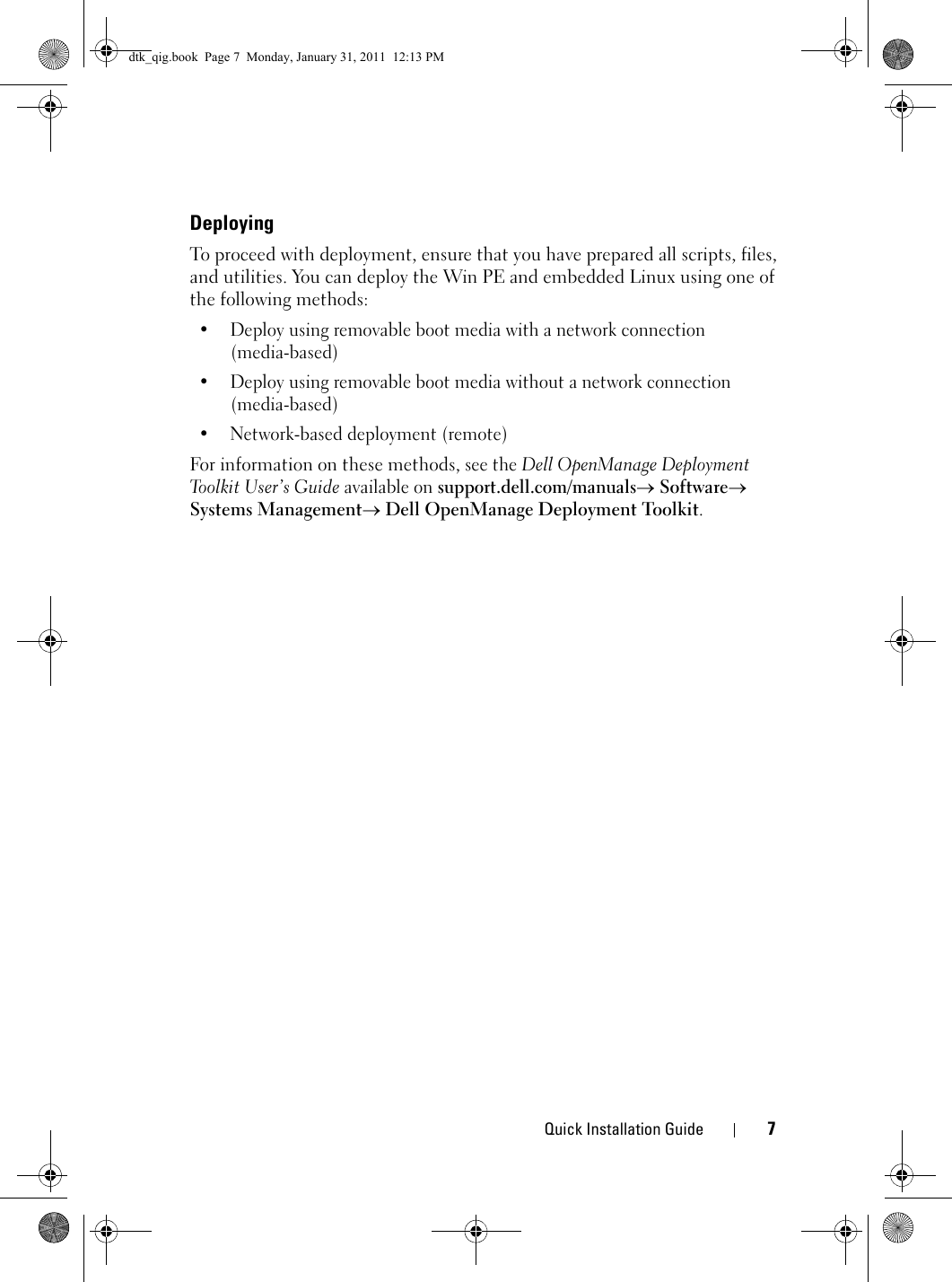 Page 7 of 8 - Dell Dell-Openmanage-Deployment-Toolkit-Version-3-5-Quick-Start-Guide- OpenManage Deployment Toolkit Version 3.5 Quick Installation Guide  Dell-openmanage-deployment-toolkit-version-3-5-quick-start-guide