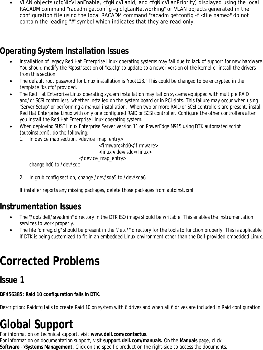 Page 6 of 7 - Dell Dell-Openmanage-Deployment-Toolkit-Version-4-0-Owners-Manual- OpenManage Deployment Toolkit Version 4.0 Readme Linux  Dell-openmanage-deployment-toolkit-version-4-0-owners-manual