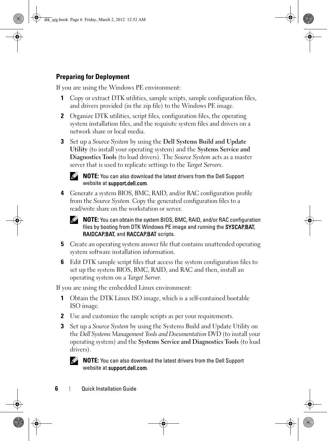 Page 6 of 8 - Dell Dell-Openmanage-Deployment-Toolkit-Version-4-0-Owners-Manual- OpenManage Deployment Toolkit Version 4.0 Installation Guide Dell-openmanage-deployment-toolkit-version-4-0-owners-manual