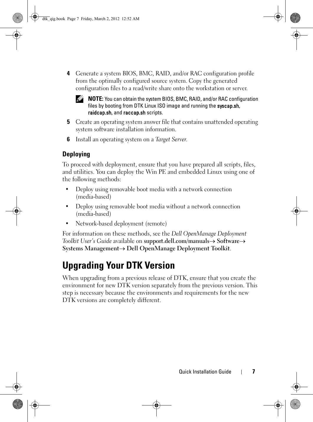 Page 7 of 8 - Dell Dell-Openmanage-Deployment-Toolkit-Version-4-0-Owners-Manual- OpenManage Deployment Toolkit Version 4.0 Installation Guide Dell-openmanage-deployment-toolkit-version-4-0-owners-manual