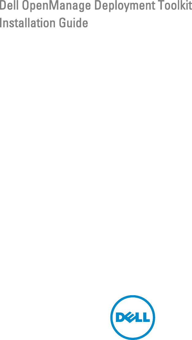 Page 1 of 8 - Dell Dell-Openmanage-Deployment-Toolkit-Version-4-2-Quick-Start-Guide- OpenManage Deployment Toolkit Installation Guide  Dell-openmanage-deployment-toolkit-version-4-2-quick-start-guide