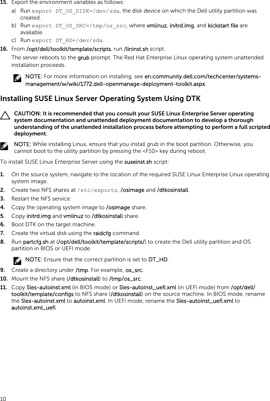 Page 10 of 11 - Dell Dell-Openmanage-Deployment-Toolkit-Version-4-4-Owners-Manual- OpenManage Deployment Toolkit Version 4.4 Installation Guide  Dell-openmanage-deployment-toolkit-version-4-4-owners-manual
