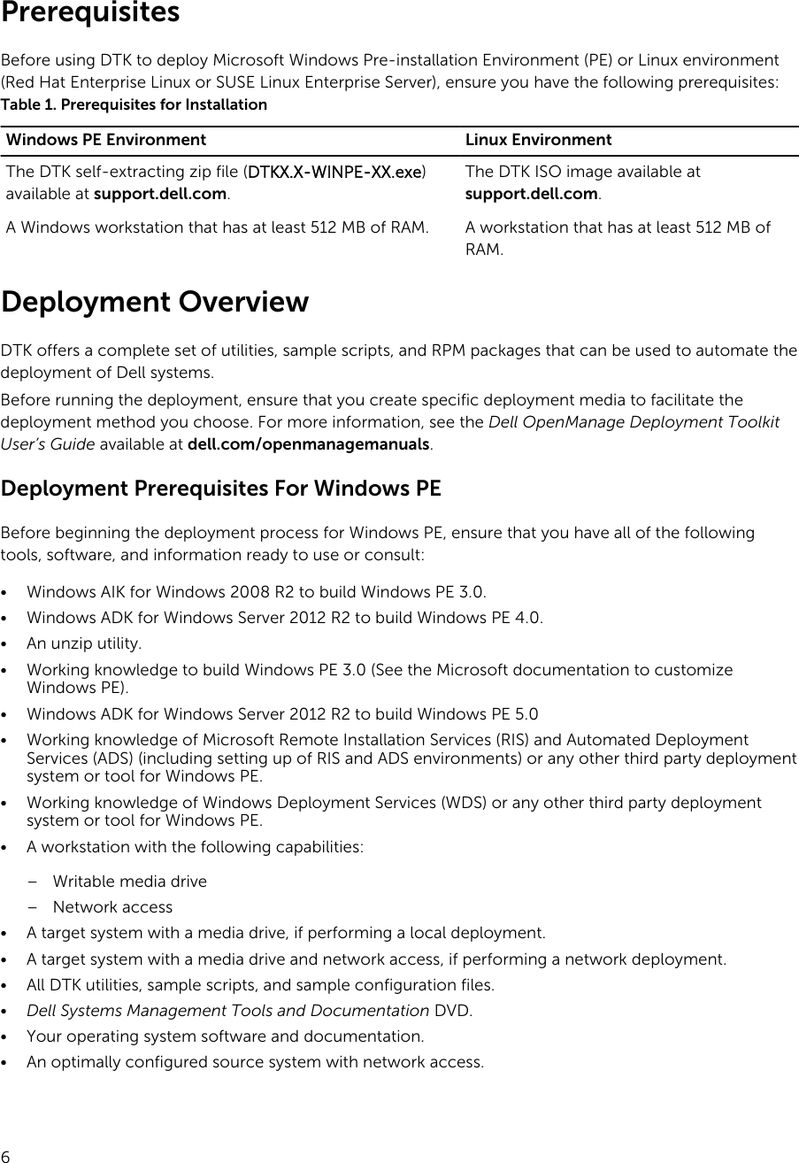 Page 6 of 11 - Dell Dell-Openmanage-Deployment-Toolkit-Version-4-4-Owners-Manual- OpenManage Deployment Toolkit Version 4.4 Installation Guide  Dell-openmanage-deployment-toolkit-version-4-4-owners-manual