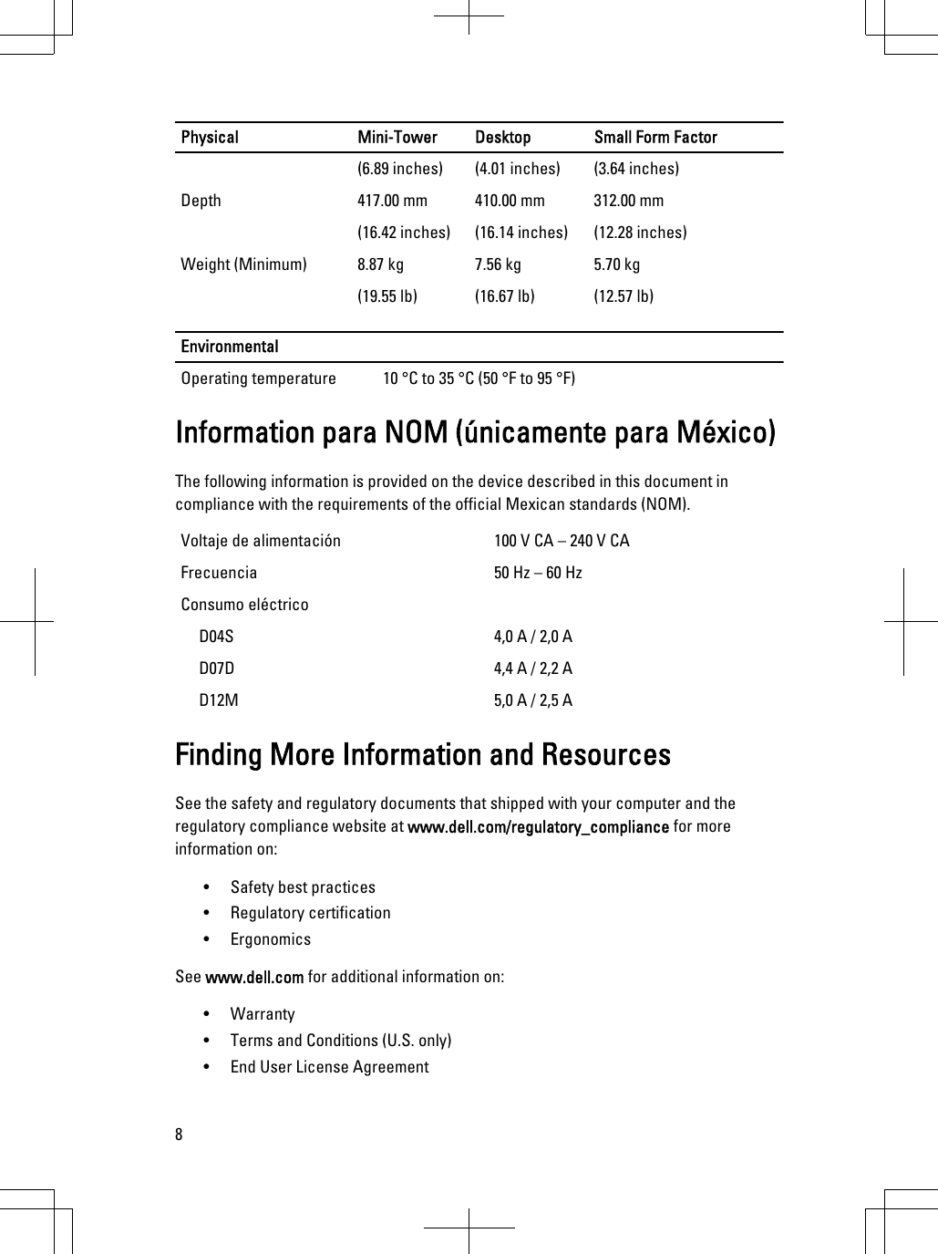 Page 8 of 9 - Dell Dell-Optiplex-3010-Mid-2012-Tech-Sheet- OptiPlex 3010 Setup And Features Information Tech Sheet  Dell-optiplex-3010-mid-2012-tech-sheet