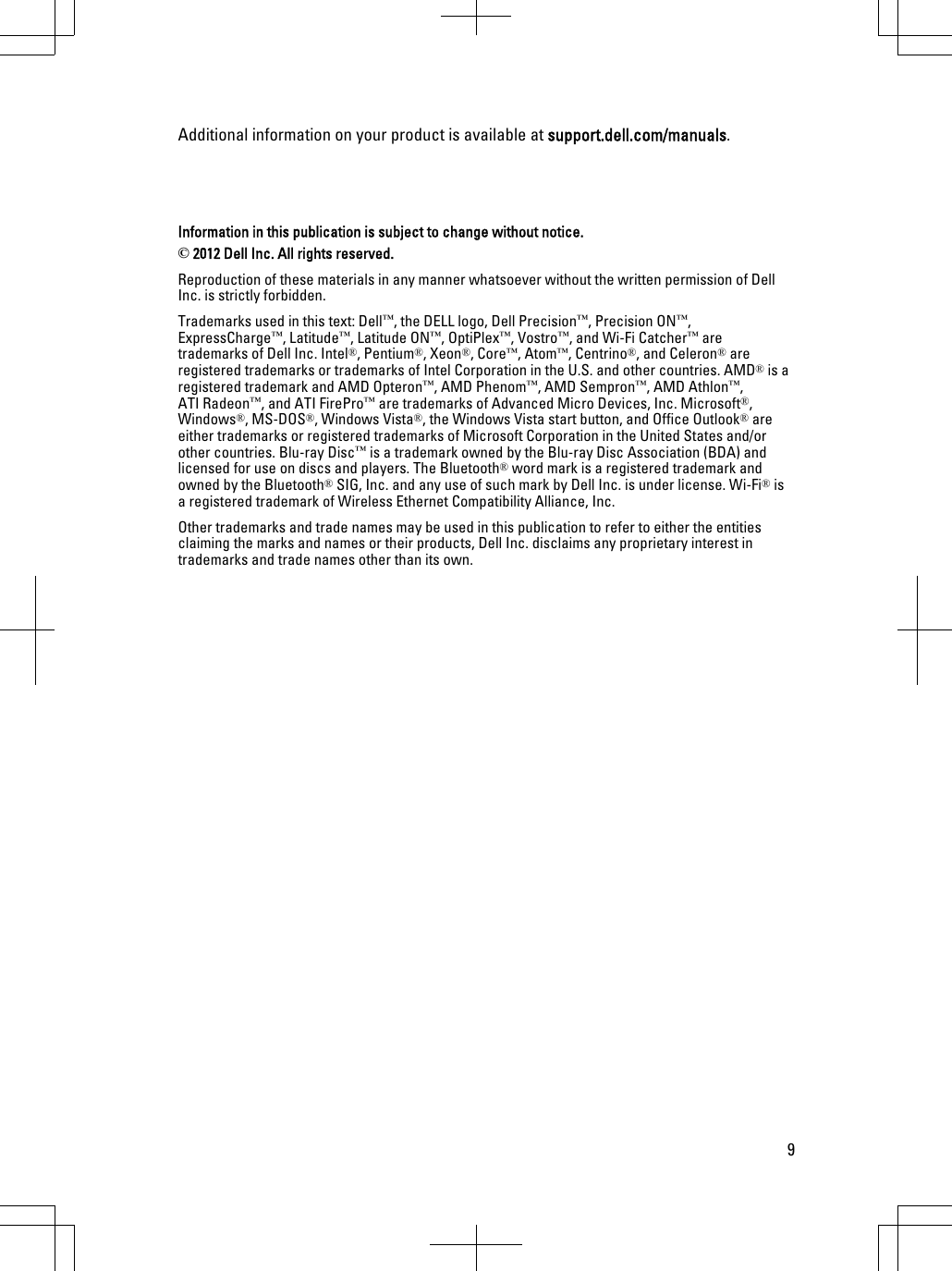 Page 9 of 9 - Dell Dell-Optiplex-3010-Mid-2012-Tech-Sheet- OptiPlex 3010 Setup And Features Information Tech Sheet  Dell-optiplex-3010-mid-2012-tech-sheet