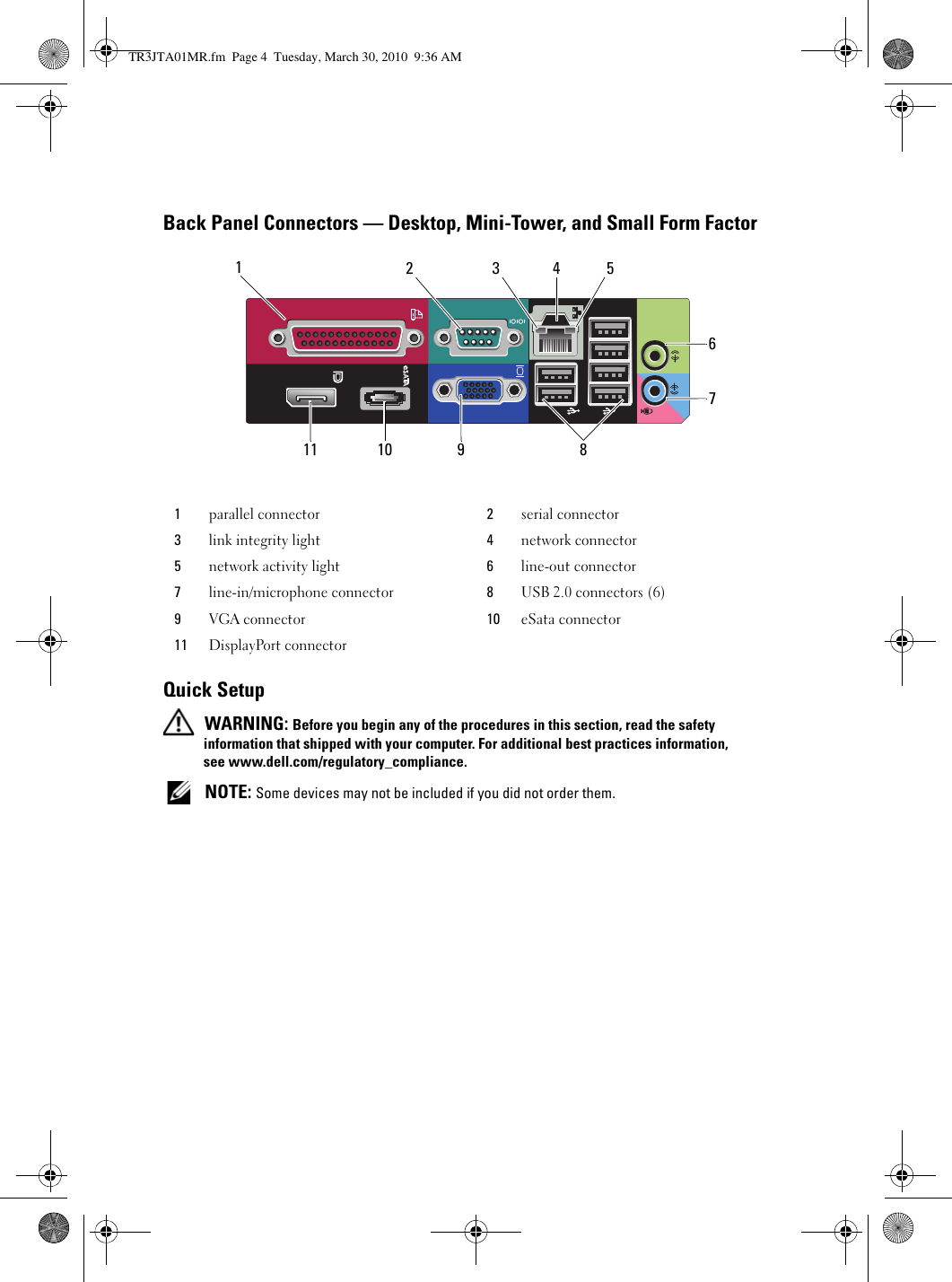 Page 4 of 10 - Dell Dell-Optiplex-780-Late-2009-Setup-And-Features-Information- OptiPlex 780 Setup And Features Information  Dell-optiplex-780-late-2009-setup-and-features-information