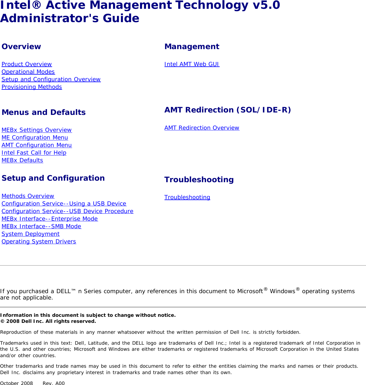 intel r active management technology sol driver