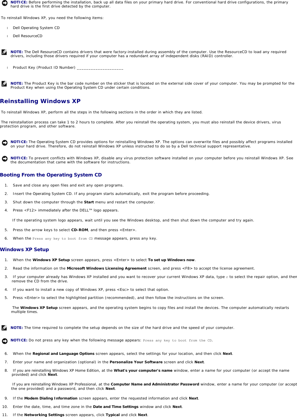 reset operating system on dell optiplex gx270 cd rom