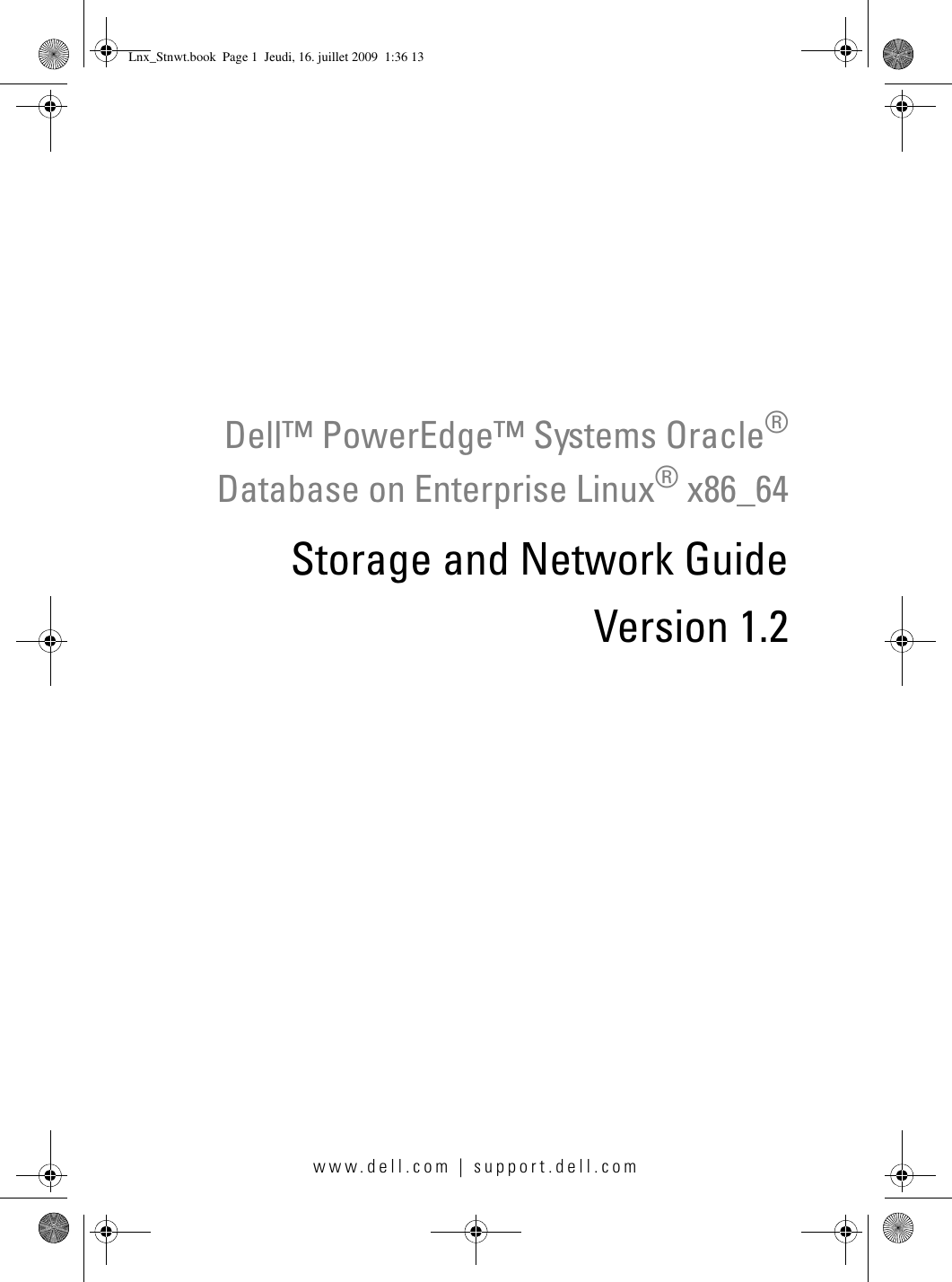 Dell Oracle Database 11G R1 Enterprise Edition On Linux Version 1 2 ...