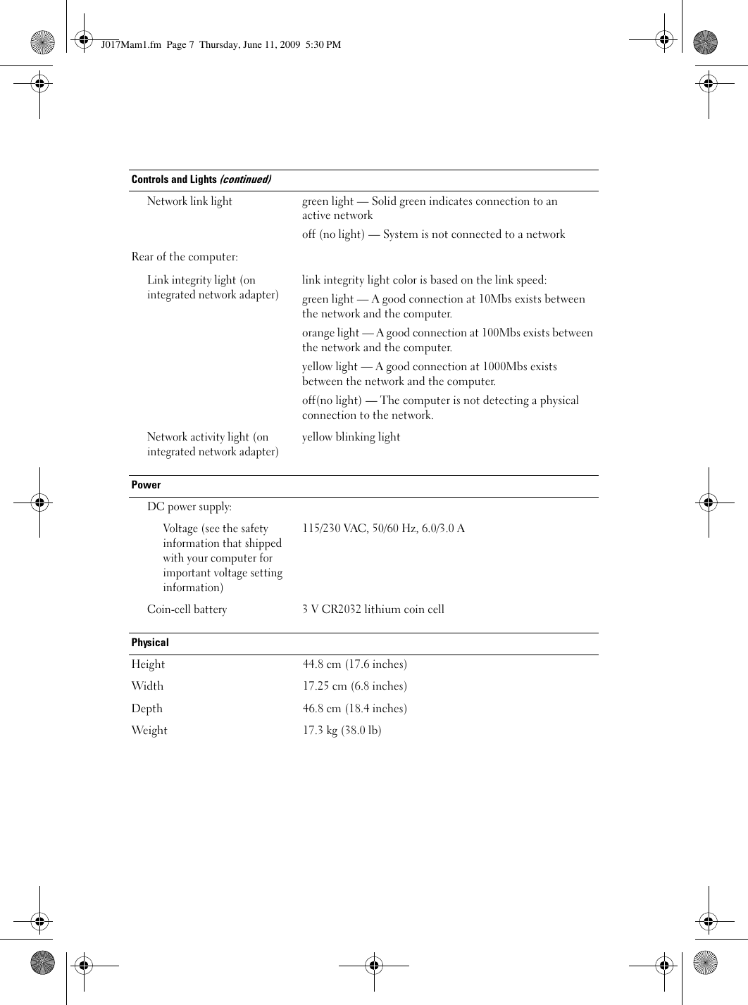 Page 7 of 8 - Dell Dell-Personal-Computer-T3500-Users-Manual- Precision T3500 Setup And Features Information Tech Sheet  Dell-personal-computer-t3500-users-manual