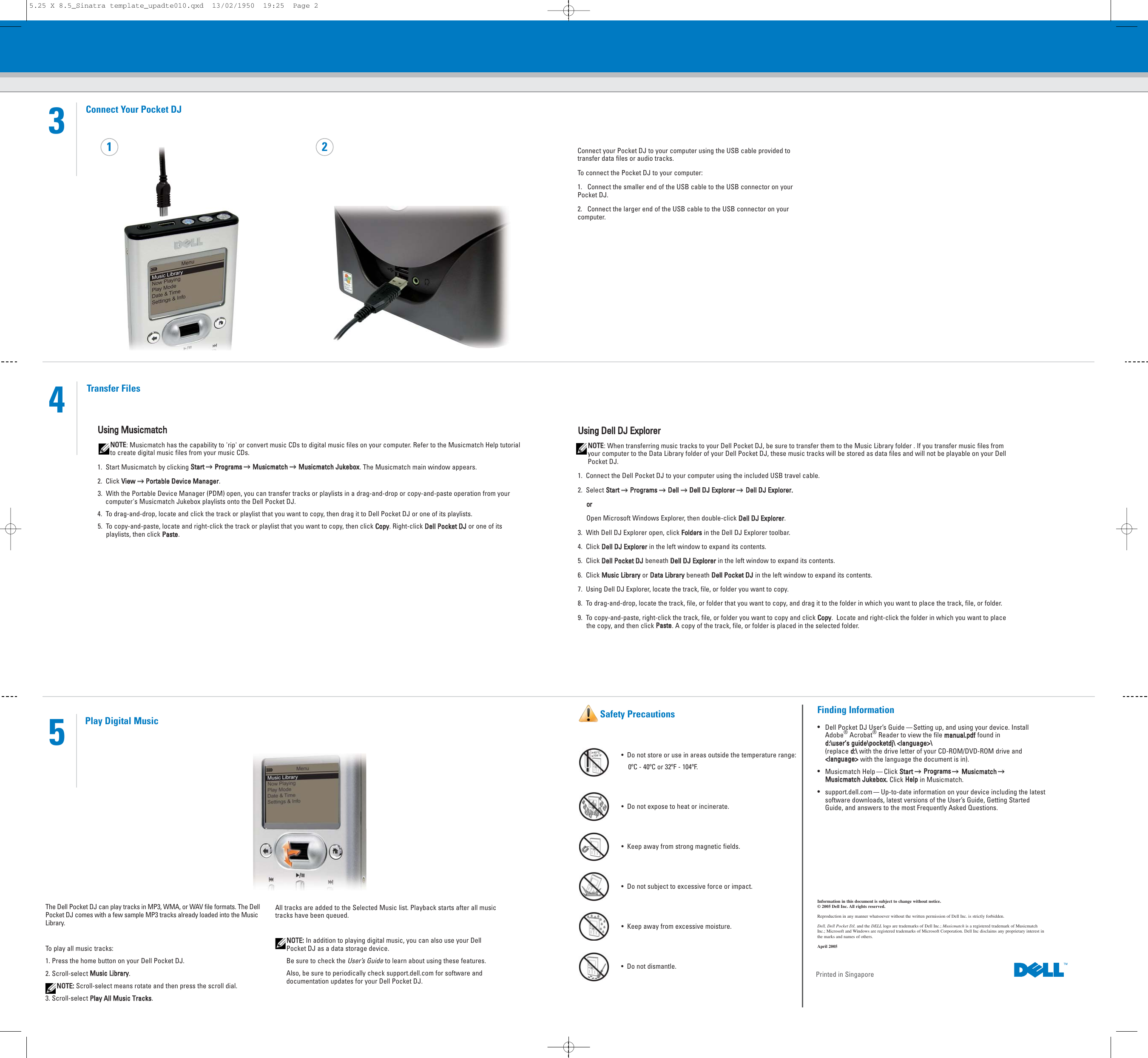 Page 2 of 2 - Dell Dell-Pocket-Dj-Setup-Guide- Pocket DJ™ Quick Setup Guide  Dell-pocket-dj-setup-guide