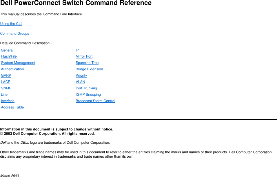 Dell Powerconnect 5224 Owners Manual 5524 Command Reference