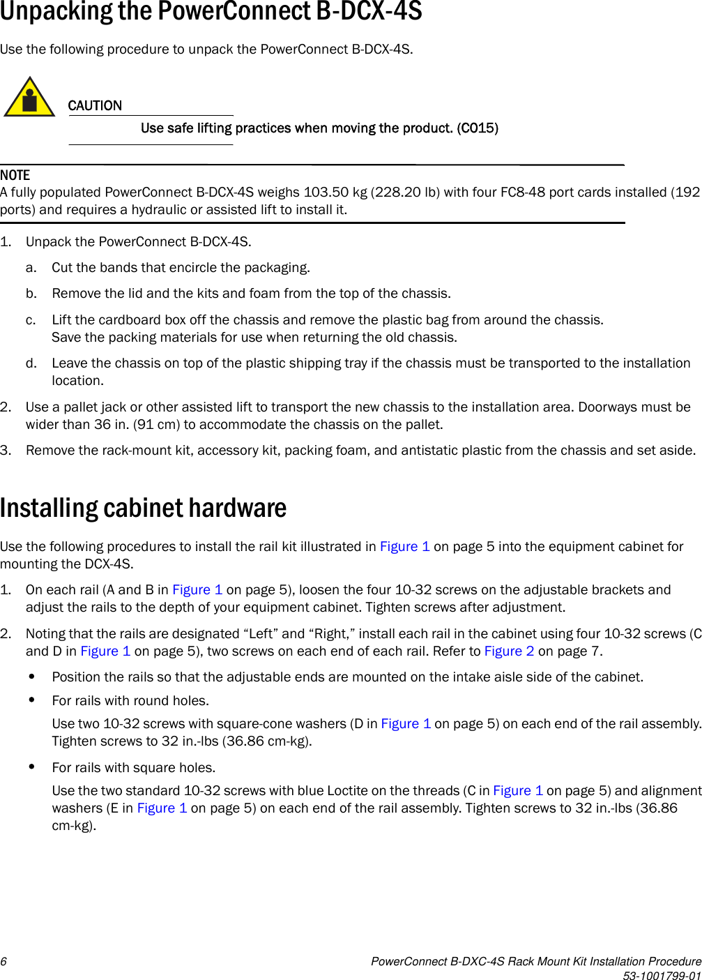 Page 6 of 10 - Dell Dell-Powerconnect-B-Dcx-4S-Rack-Mount-Kit-Installation-Manual- PowerConnect B-DCX-4s Rack Mount Kit Installation  Dell-powerconnect-b-dcx-4s-rack-mount-kit-installation-manual