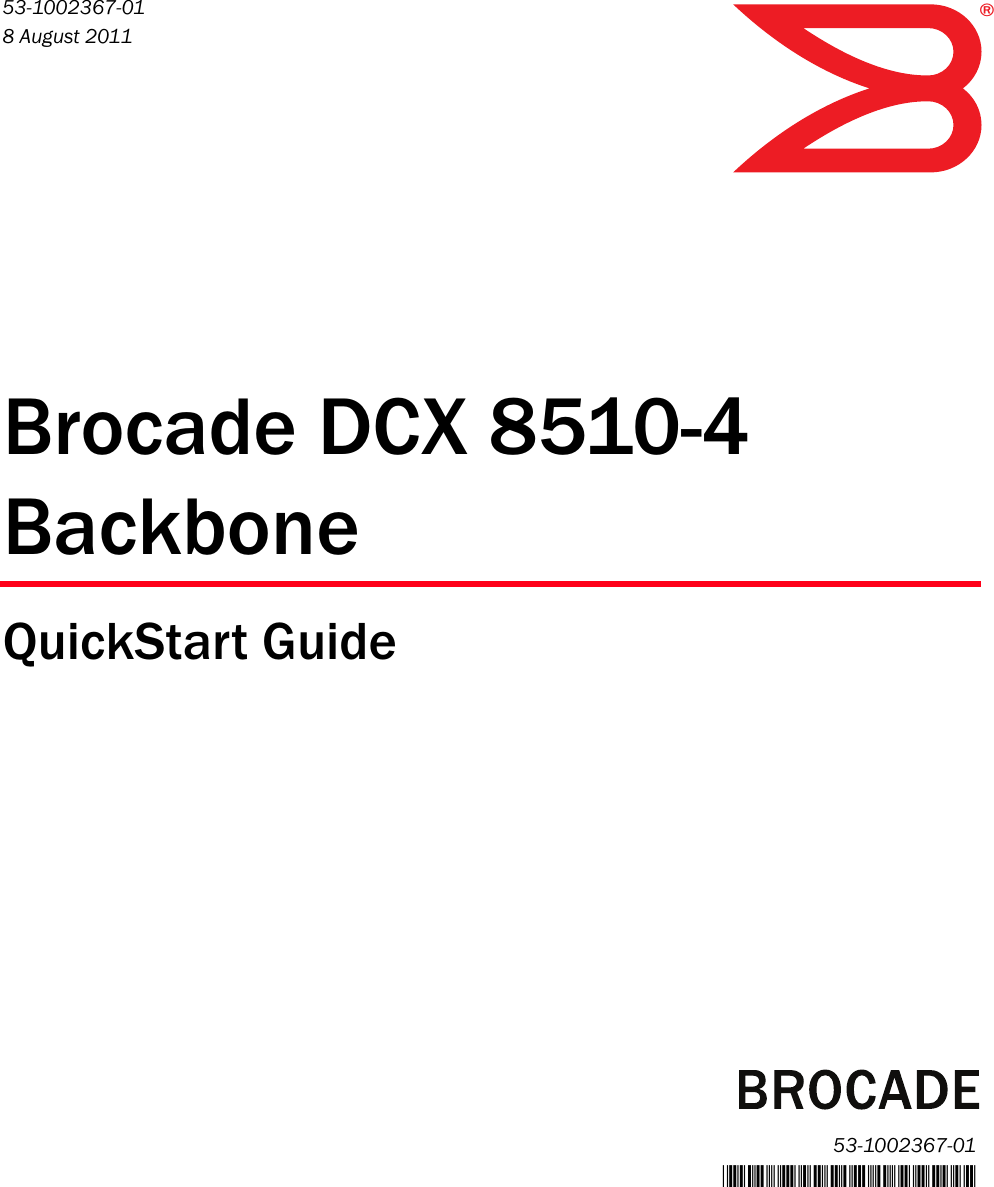 Dell Powerconnect B Dcx Quick Start Guide Brocade 8510 4 Backbone