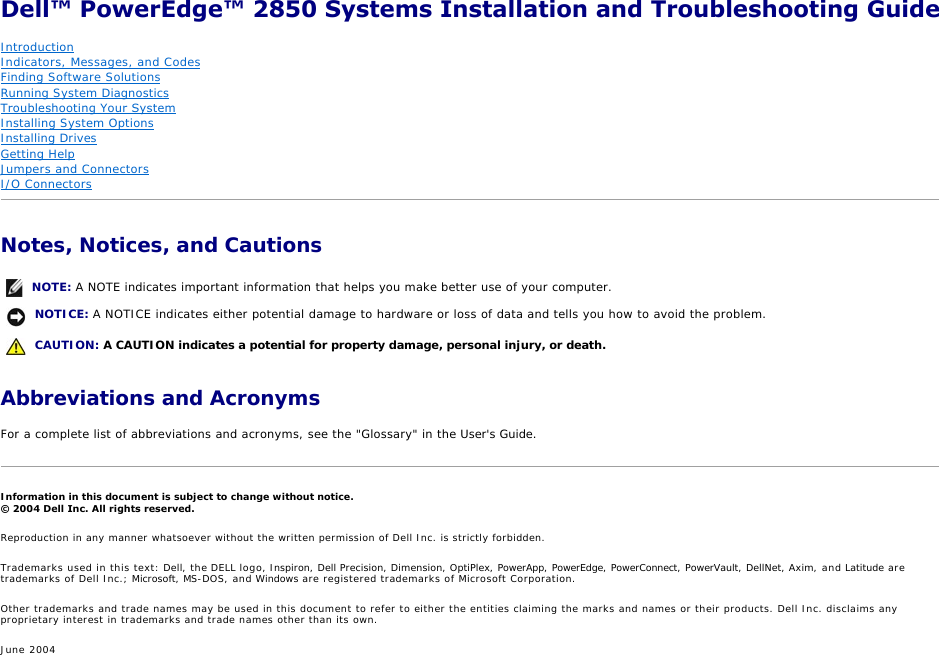 Dell Poweredge 2850 User Manual Pdf
