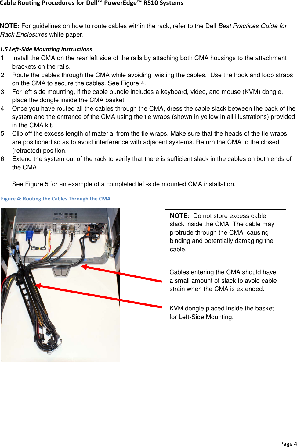 Page 6 of 11 - Dell Dell-Poweredge-Rack-Enclosure-2410-Cabling-R510-White-Paper- Cabling PowerEdge R510 Dell-poweredge-rack-enclosure-2410-cabling-r510-white-paper