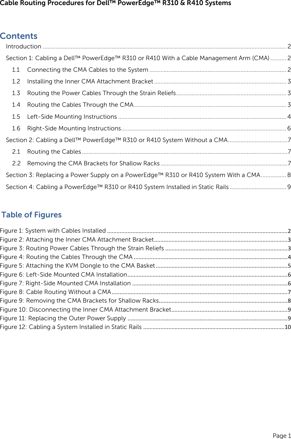 Page 3 of 12 - Dell Dell-Poweredge-Rack-Enclosure-2420-Cabling-R410-White-Paper- Cabling PowerEdge R410  Dell-poweredge-rack-enclosure-2420-cabling-r410-white-paper