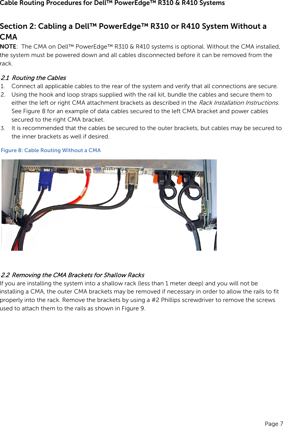 Page 9 of 12 - Dell Dell-Poweredge-Rack-Enclosure-2420-Cabling-R410-White-Paper- Cabling PowerEdge R410  Dell-poweredge-rack-enclosure-2420-cabling-r410-white-paper
