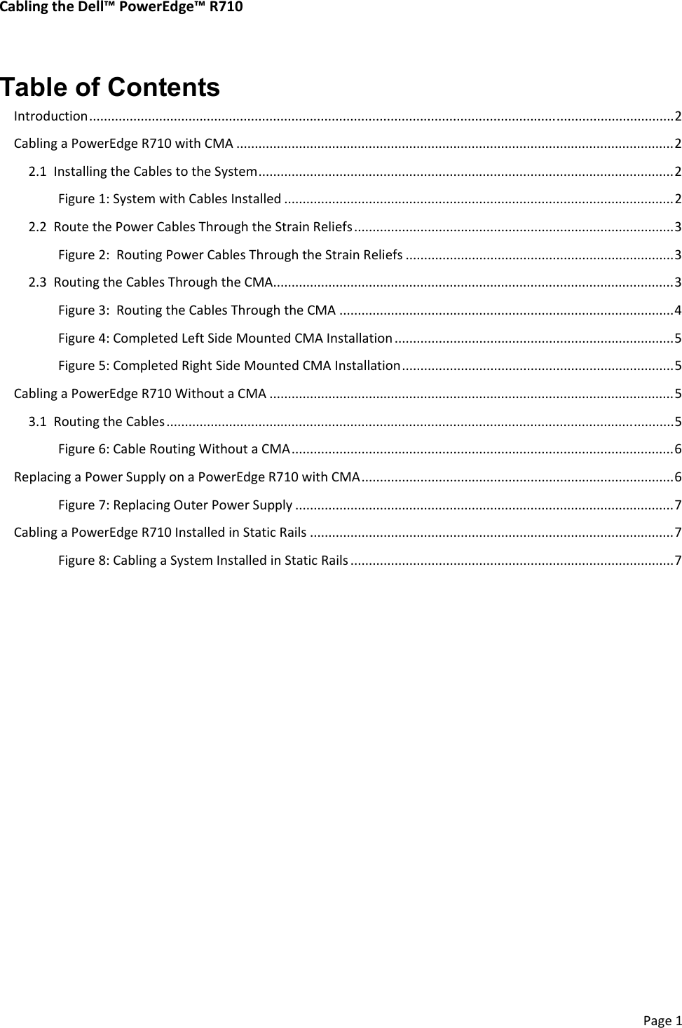 Page 3 of 9 - Dell Dell-Poweredge-Rack-Enclosure-2420-Cabling-R710-White-Paper- Cabling PowerEdge R710  Dell-poweredge-rack-enclosure-2420-cabling-r710-white-paper