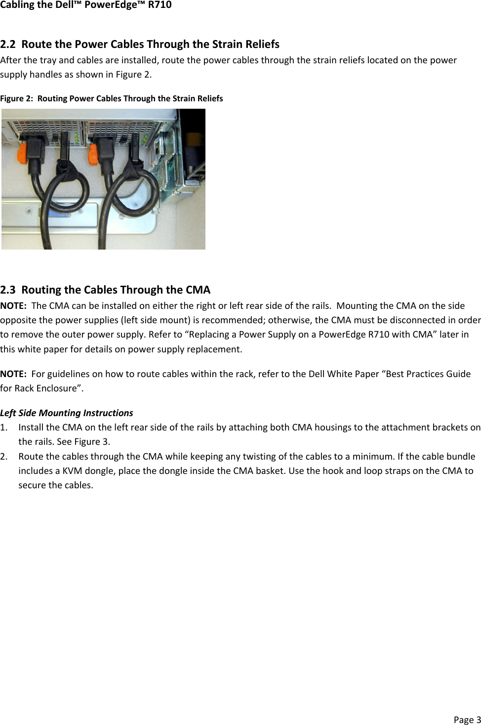 Page 5 of 9 - Dell Dell-Poweredge-Rack-Enclosure-2420-Cabling-R710-White-Paper- Cabling PowerEdge R710  Dell-poweredge-rack-enclosure-2420-cabling-r710-white-paper