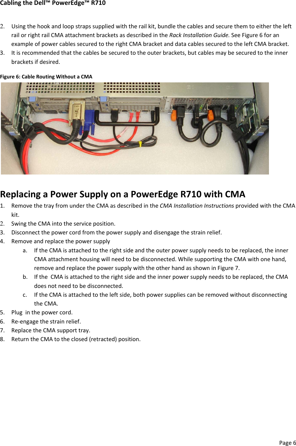 Page 8 of 9 - Dell Dell-Poweredge-Rack-Enclosure-2420-Cabling-R710-White-Paper- Cabling PowerEdge R710  Dell-poweredge-rack-enclosure-2420-cabling-r710-white-paper