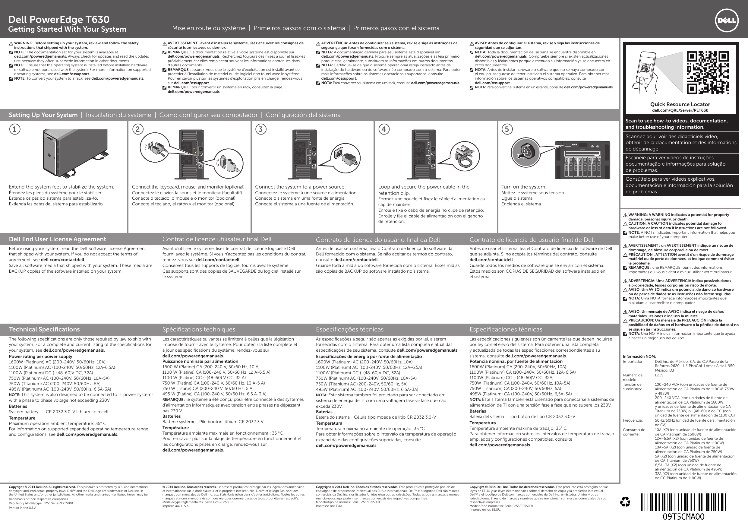 Page 1 of 1 - Dell Dell-Poweredge-T630-Getting-Started-Guide- PowerEdge T630 Getting Started With Your System  Dell-poweredge-t630-getting-started-guide