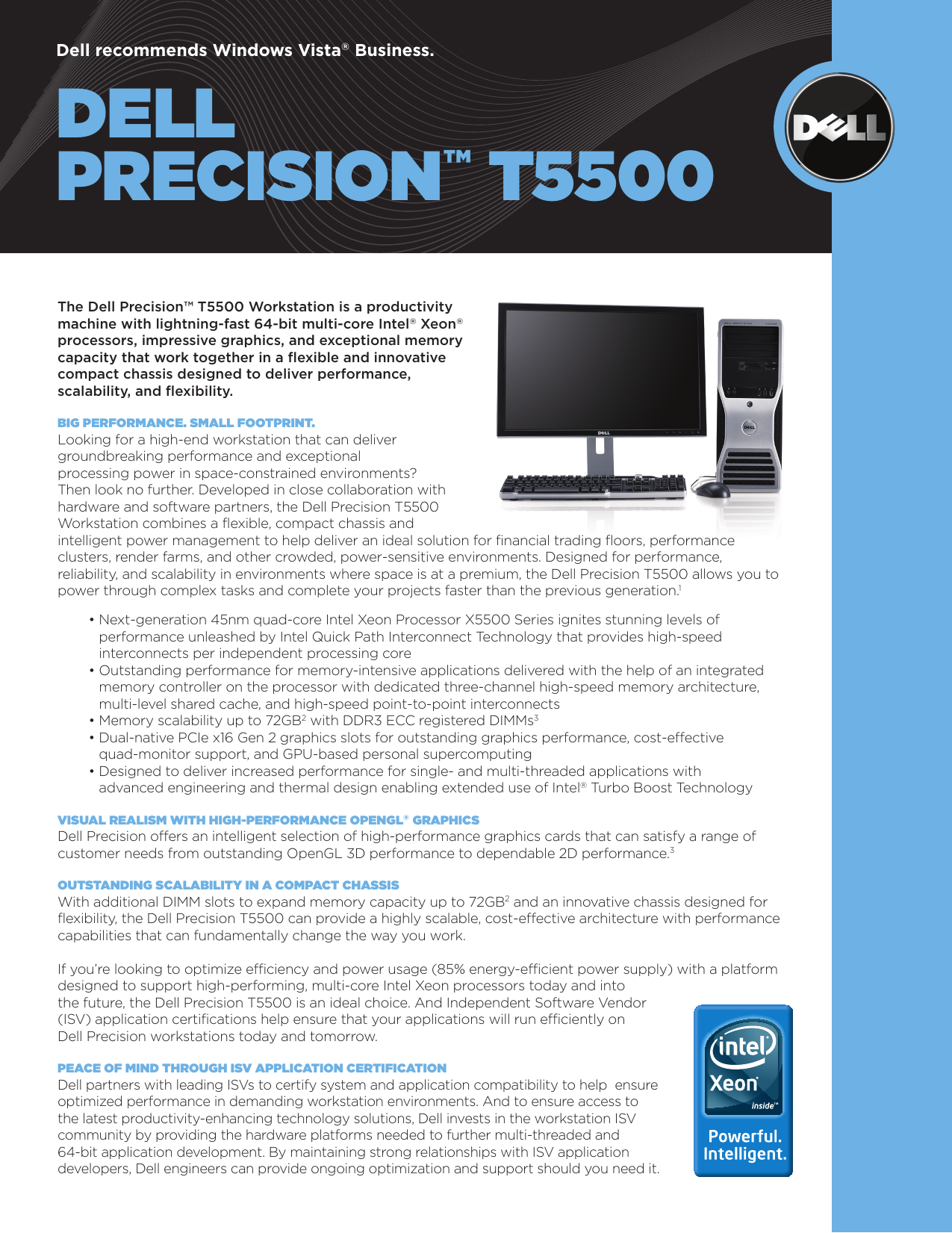 Page 1 of 2 - Dell  If Not Then Precision T5500 Brochure