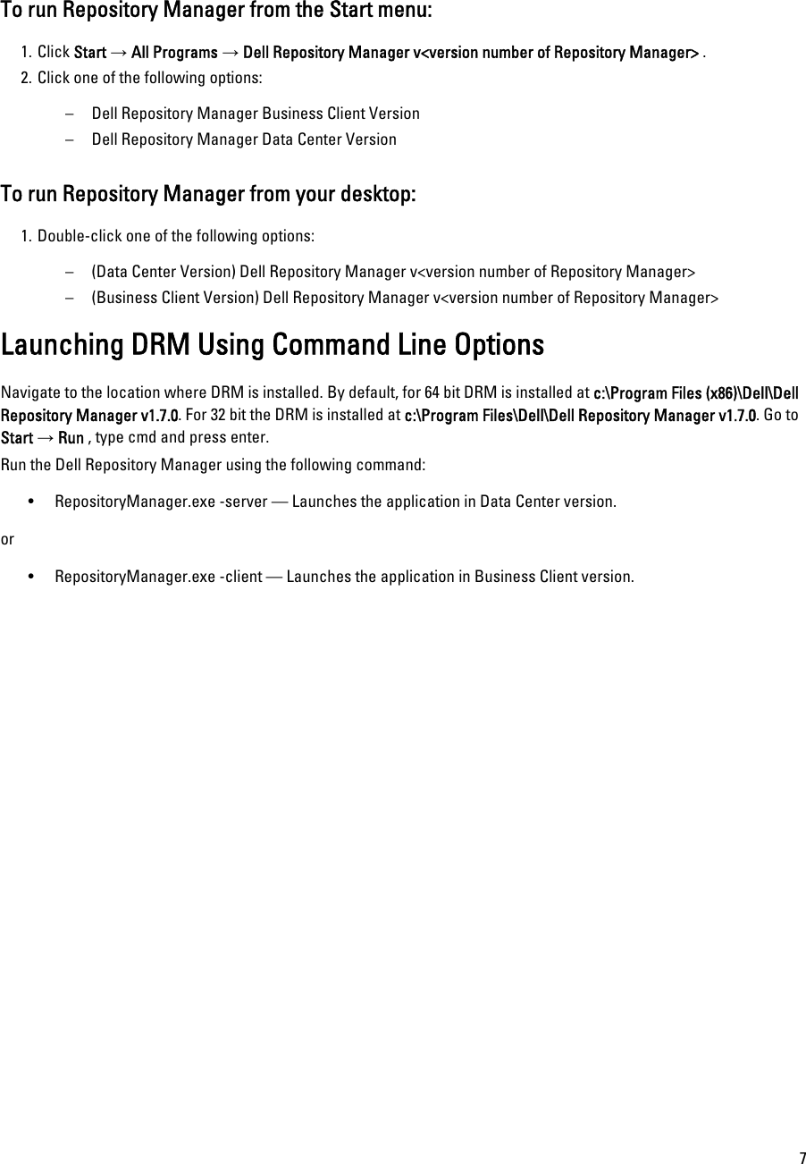 Page 7 of 7 - Dell Dell-Repository-Manager-Version-1-7-Quick-Start-Guide- Quick Installation Guide  Dell-repository-manager-version-1-7-quick-start-guide