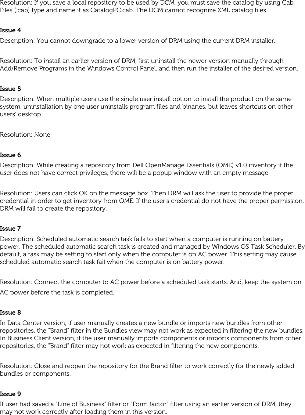 Page 4 of 8 - Dell Dell-Repository-Manager-Version-1-8-Owners-Manual- Repository Manager Version 1.8 Release Notes Dell-repository-manager-version-1-8-owners-manual