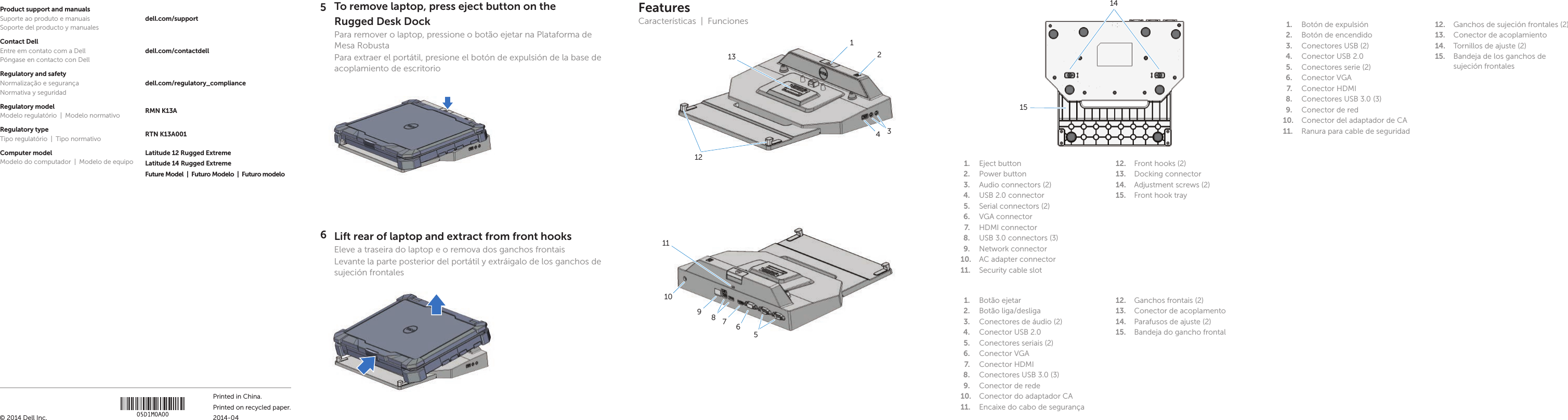 Dell Rugged Desk Dock Quick Start Guide