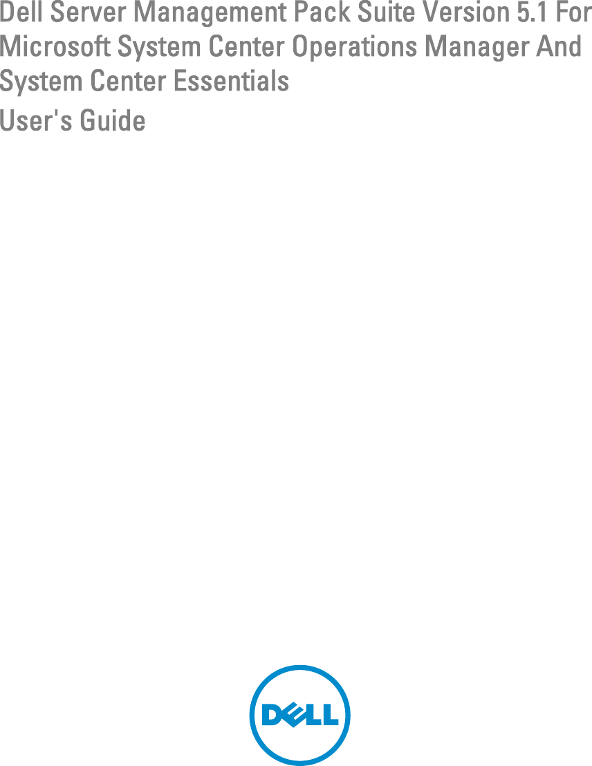Dell Server Management Pack Suite Version 5 1 For Microsoft System