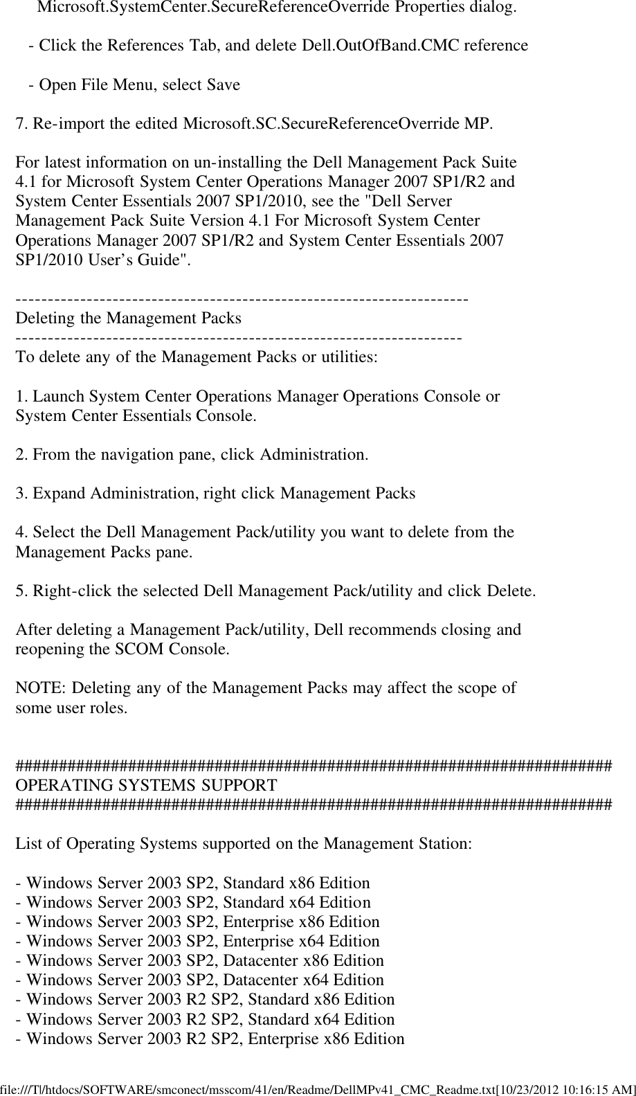 Page 6 of 9 - Dell Dell-Server-Management-Pack-Version-4-1-For-Microsoft-System-Center-Operations-Manager-Owners-Manual- Readme For Chassis Management Controller Pack  Dell-server-management-pack-version-4-1-for-microsoft-system-center-operations-manager-owners-manual