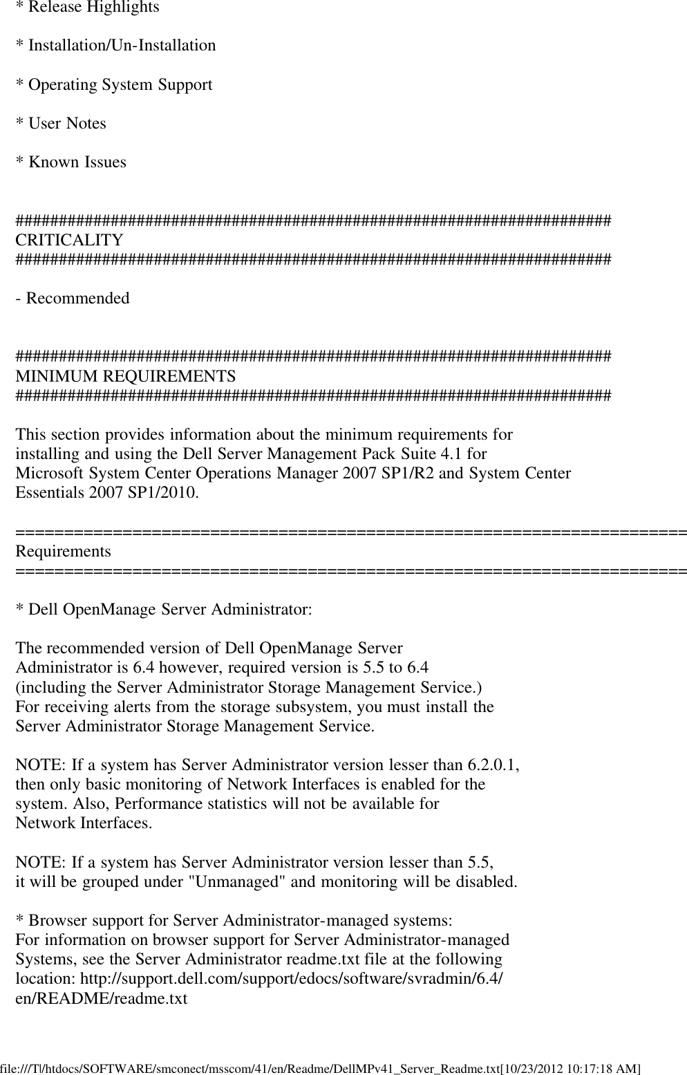 Page 2 of 9 - Dell Dell-Server-Management-Pack-Version-4-1-For-Microsoft-System-Center-Operations-Manager-Owners-Manual- Readme For Server Management Pack  Dell-server-management-pack-version-4-1-for-microsoft-system-center-operations-manager-owners-manual