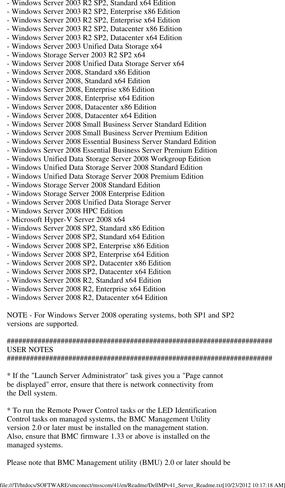 Page 6 of 9 - Dell Dell-Server-Management-Pack-Version-4-1-For-Microsoft-System-Center-Operations-Manager-Owners-Manual- Readme For Server Management Pack  Dell-server-management-pack-version-4-1-for-microsoft-system-center-operations-manager-owners-manual