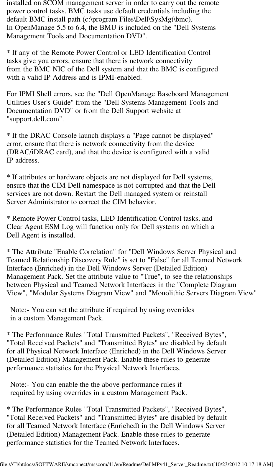 Page 7 of 9 - Dell Dell-Server-Management-Pack-Version-4-1-For-Microsoft-System-Center-Operations-Manager-Owners-Manual- Readme For Server Management Pack  Dell-server-management-pack-version-4-1-for-microsoft-system-center-operations-manager-owners-manual