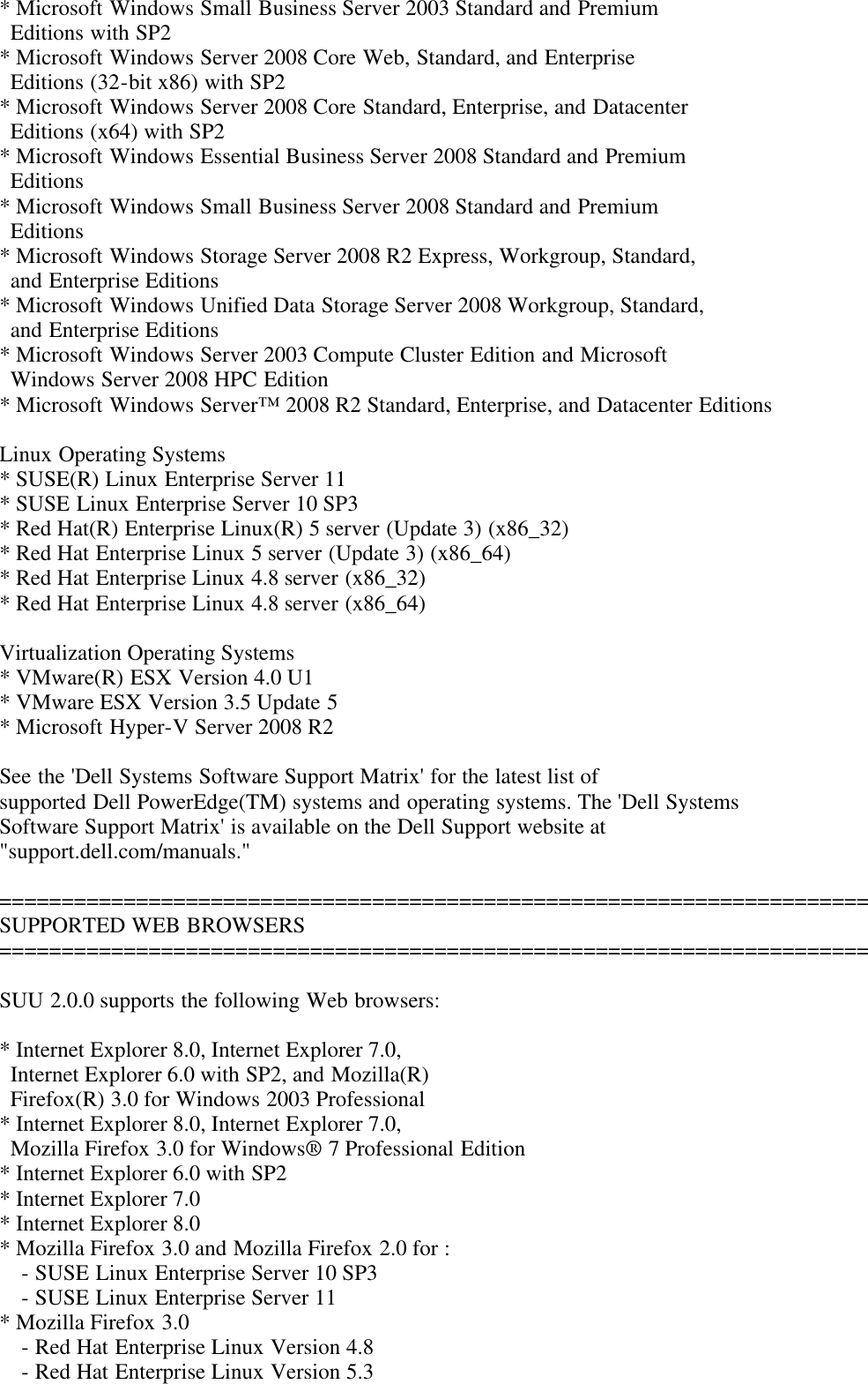 Page 2 of 7 - Dell Dell-Server-Update-Utility-Version-2-0-0-Owners-Manual- Server Update Utility Version 2.0.0 Readme  Dell-server-update-utility-version-2-0-0-owners-manual