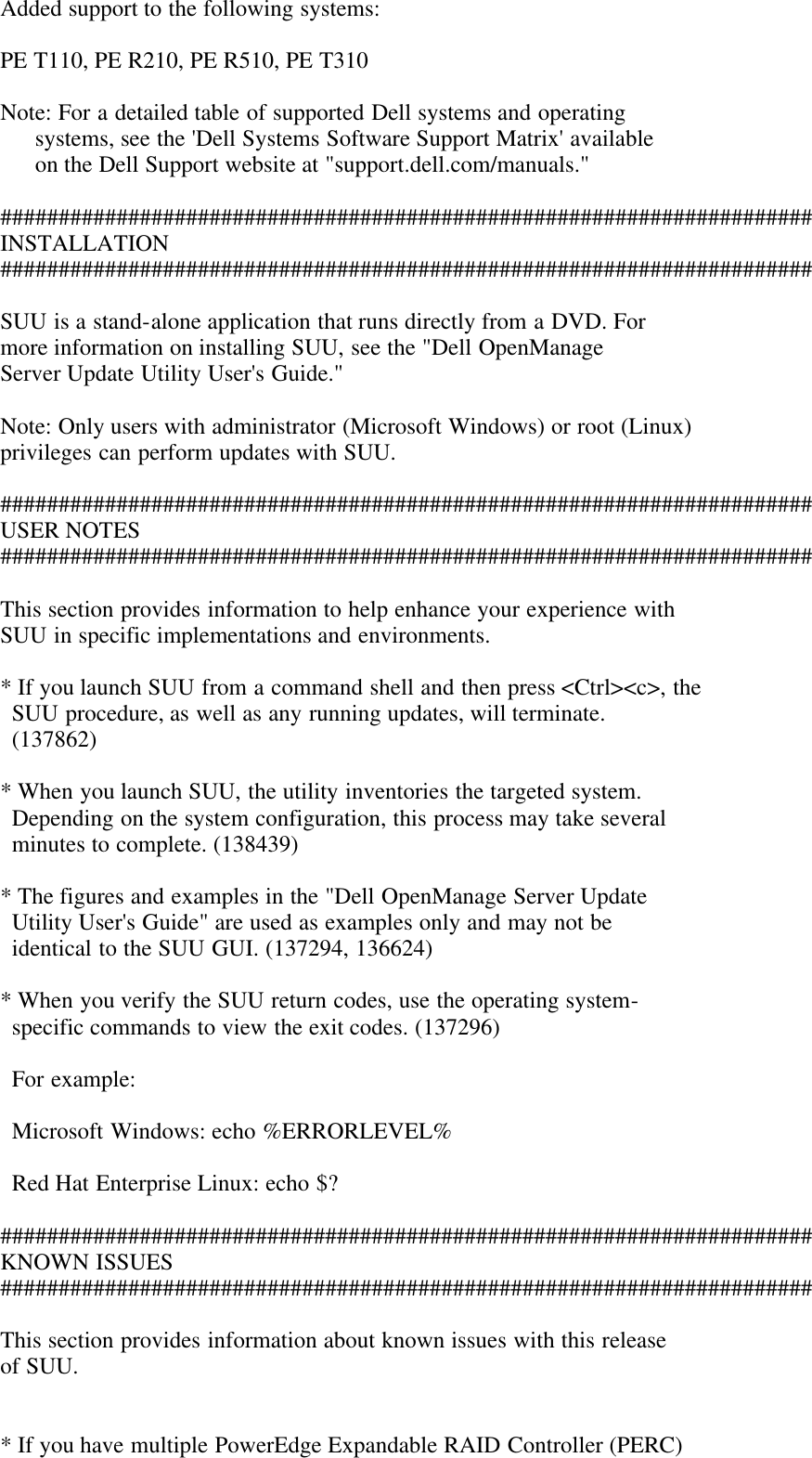 Page 4 of 7 - Dell Dell-Server-Update-Utility-Version-2-0-0-Owners-Manual- Server Update Utility Version 2.0.0 Readme  Dell-server-update-utility-version-2-0-0-owners-manual