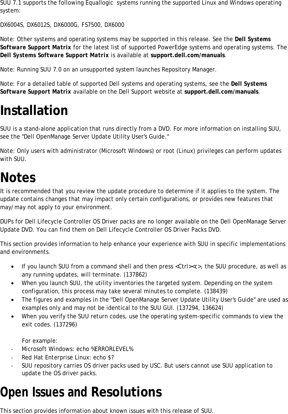 Page 4 of 8 - Dell Dell-Server-Update-Utility-Version-7-1-Owners-Manual- Server Update Utility Version 7.1 Readme  Dell-server-update-utility-version-7-1-owners-manual