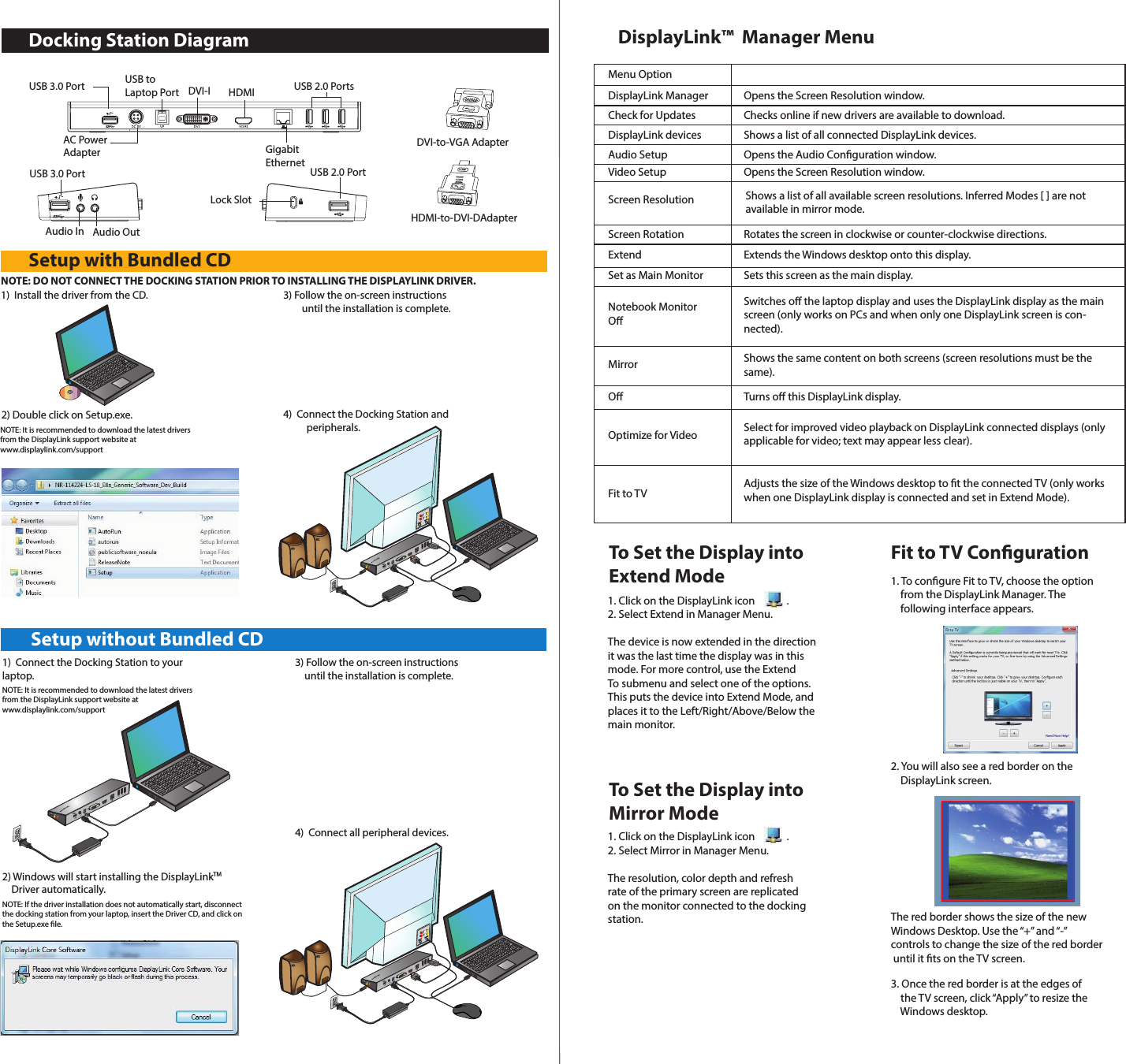 Dell Superspeed Usb 3 0 Docking Station Quick Start Guide 3 0