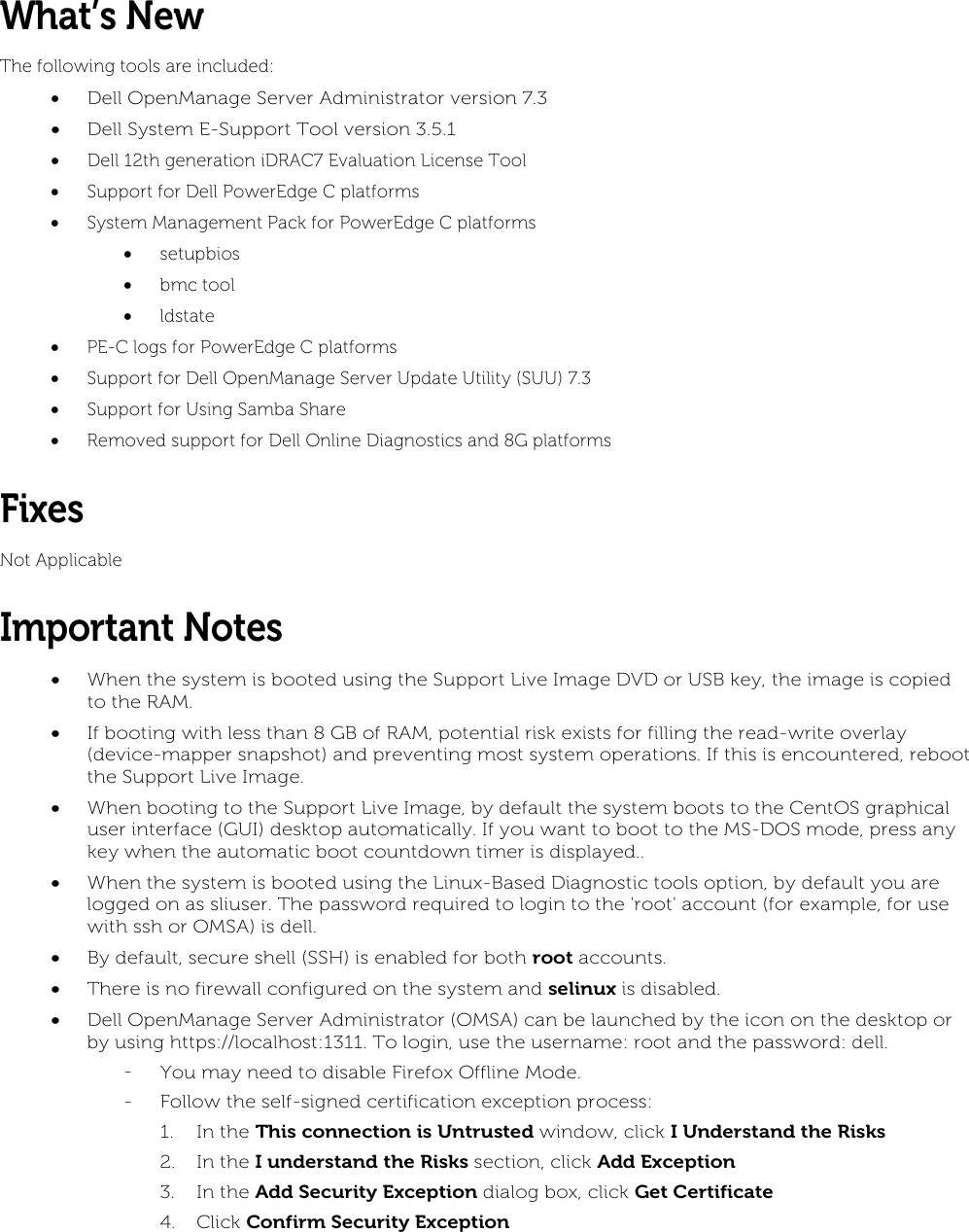 Page 3 of 6 - Dell Dell-Support-Live-Image-Version-2-0-Owners-Manual- Support Live Image Version 2.0 Release Notes  Dell-support-live-image-version-2-0-owners-manual