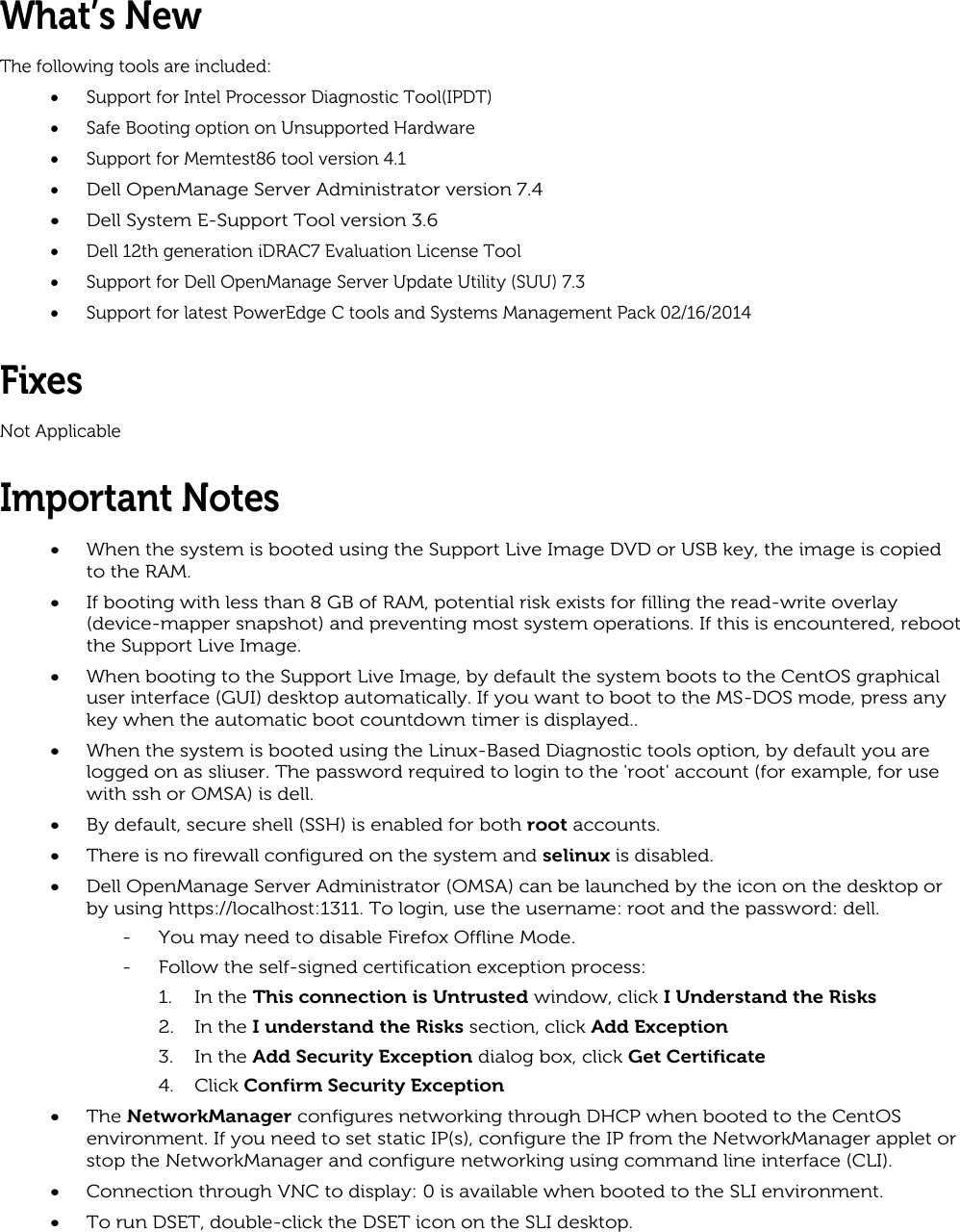 Page 3 of 6 - Dell Dell-Support-Live-Image-Version-2-1-Owners-Manual- Support Live Image 2.1 Release Notes Dell-support-live-image-version-2-1-owners-manual