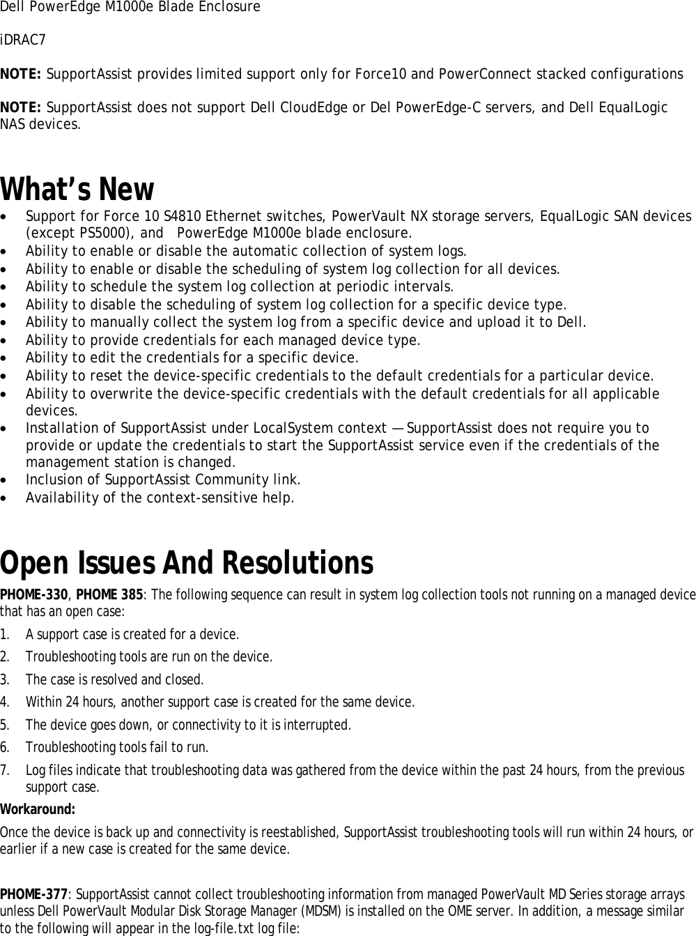 Page 2 of 9 - Dell Dell-Supportassist-Plugin-For-Openmanage-Essentials-Version-1-1-1-Owners-Manual- SupportAssist Plugin For OpenManage Essentials Version 1.1.1 Readme  Dell-supportassist-plugin-for-openmanage-essentials-version-1-1-1-owners-manual