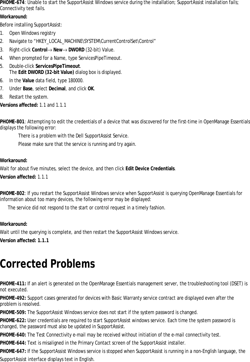 Page 5 of 9 - Dell Dell-Supportassist-Plugin-For-Openmanage-Essentials-Version-1-1-1-Owners-Manual- SupportAssist Plugin For OpenManage Essentials Version 1.1.1 Readme  Dell-supportassist-plugin-for-openmanage-essentials-version-1-1-1-owners-manual