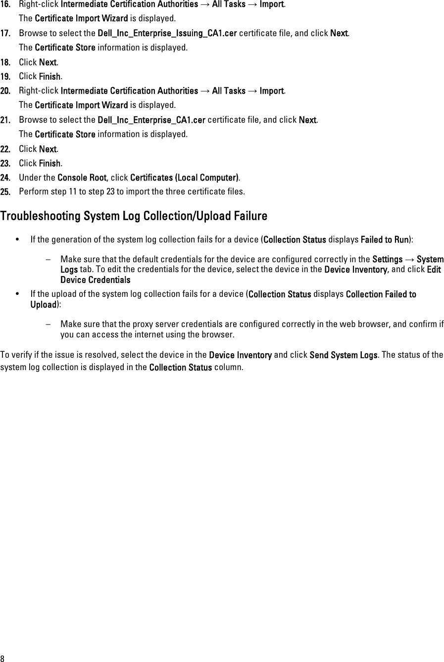 Page 8 of 8 - Dell Dell-Supportassist-Version-1-0-For-Microsoft-System-Center-Operations-Manager-Owners-Manual- SupportAssist Version 1.0 For Microsoft System Center Operations Manager Quick Start Guide  Dell-supportassist-version-1-0-for-microsoft-system-center-operations-manager-owners-manual